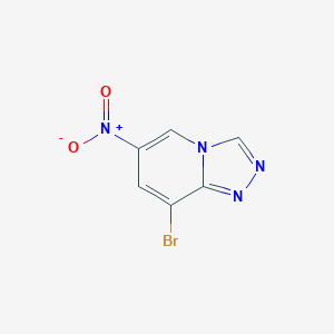 molecular formula C6H3BrN4O2 B13667879 8-Bromo-6-nitro-[1,2,4]triazolo[4,3-a]pyridine 