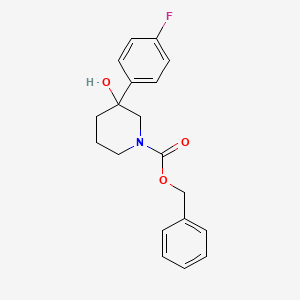 molecular formula C19H20FNO3 B13667892 1-Cbz-3-(4-fluorophenyl)piperidin-3-ol 