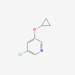 molecular formula C8H8ClNO B13667961 3-Chloro-5-cyclopropoxypyridine 