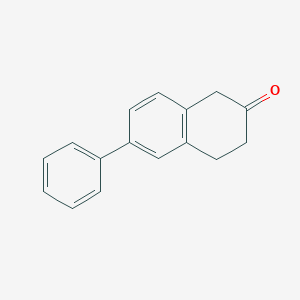 molecular formula C16H14O B13667991 6-phenyl-3,4-dihydronaphthalen-2(1H)-one 