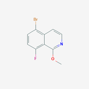 molecular formula C10H7BrFNO B13668013 5-Bromo-8-fluoro-1-methoxyisoquinoline 