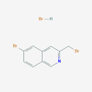 molecular formula C10H8Br3N B13668027 6-Bromo-3-(bromomethyl)isoquinoline hydrobromide 