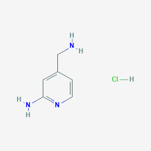 molecular formula C6H10ClN3 B13668054 4-(Aminomethyl)pyridin-2-amine hydrochloride 