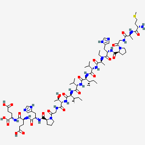 molecular formula C75H120N20O22S B13668055 H-Met-Ala-Gly-Pro-His-N(Et)Ala-Val-Ile-Val-Ile-Thr-Gly-Pro-His-Glu-Glu-OH 