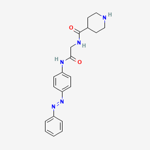 N-[2-Oxo-2-[[4-(phenyldiazenyl)phenyl]amino]ethyl]piperidine-4-carboxamide