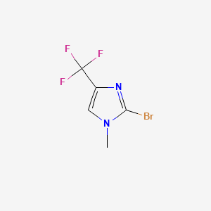 molecular formula C5H4BrF3N2 B13668083 2-Bromo-1-methyl-4-(trifluoromethyl)-1H-imidazole 