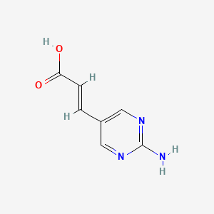 molecular formula C7H7N3O2 B1366811 (2E)-3-(2-氨基嘧啶-5-基)丙烯酸 CAS No. 335030-80-3