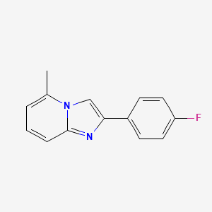 molecular formula C14H11FN2 B13668117 2-(4-Fluorophenyl)-5-methylimidazo[1,2-a]pyridine 