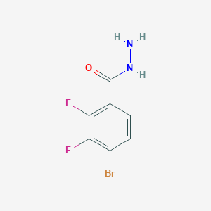 molecular formula C7H5BrF2N2O B13668158 4-Bromo-2,3-difluorobenzohydrazide 