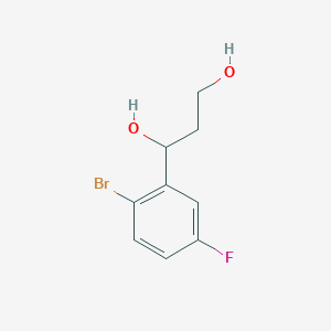 molecular formula C9H10BrFO2 B13668172 (S)-1-(2-Bromo-5-fluorophenyl)-1,3-propanediol 