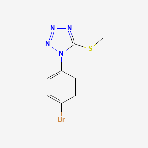 molecular formula C8H7BrN4S B13668190 1-(4-Bromophenyl)-5-(methylthio)-1H-tetrazole 