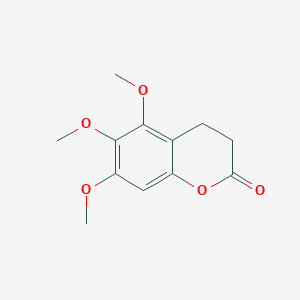 molecular formula C12H14O5 B13668212 5,6,7-Trimethoxychroman-2-one 