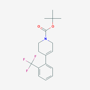 molecular formula C17H20F3NO2 B13668220 tert-Butyl4-[2-(trifluoromethyl)phenyl]-3,6-dihydropyridine-1(2H)-carboxylate 