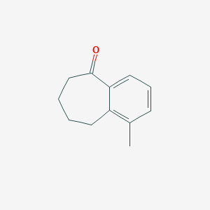 molecular formula C12H14O B13668224 1-Methyl-6,7,8,9-tetrahydro-5H-benzo[7]annulen-5-one 