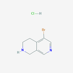 molecular formula C8H10BrClN2 B13668268 5-Bromo-1,2,3,4-tetrahydro-2,7-naphthyridine hydrochloride 