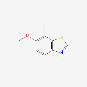 molecular formula C8H6INOS B13668310 7-Iodo-6-methoxybenzo[d]thiazole 