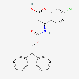 B1366835 (S)-3-((((9H-Fluoren-9-YL)methoxy)carbonyl)amino)-3-(4-chlorophenyl)propanoic acid CAS No. 479064-91-0