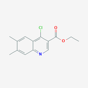 molecular formula C14H14ClNO2 B1366877 4-氯-6,7-二甲基喹啉-3-羧酸乙酯 CAS No. 26893-15-2