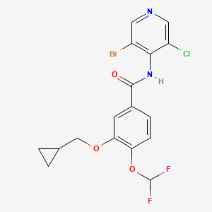 N-(3-Bromo-5-chloro-4-pyridyl)-3-(cyclopropylmethoxy)-4-(difluoromethoxy)benzamide