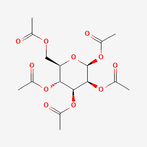 molecular formula C16H22O11 B1366884 甘露吡喃糖，五乙酸酯，β-d- CAS No. 4026-35-1