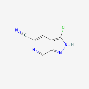 3-Chloro-1H-pyrazolo[3,4-c]pyridine-5-carbonitrile