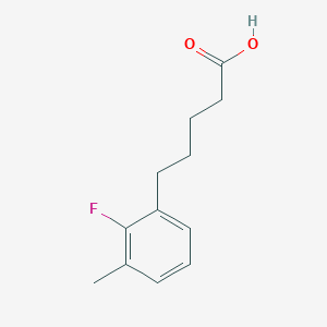 molecular formula C12H15FO2 B13668902 5-(2-Fluoro-3-methylphenyl)pentanoic acid 