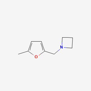 molecular formula C9H13NO B13669152 1-[(5-Methylfuran-2-yl)methyl]azetidine 