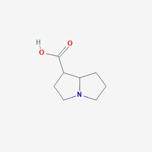 molecular formula C8H13NO2 B1366942 Hexahydro-1H-pyrrolizine-1-carboxylic acid 