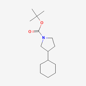 molecular formula C15H27NO2 B13669700 1-Boc-3-cyclohexylpyrrolidine 