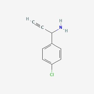molecular formula C9H8ClN B1366985 1-(4-氯苯基)丙-2-炔-1-胺 CAS No. 226698-95-9