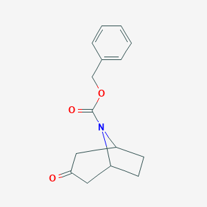 molecular formula C15H17NO3 B136700 苯甲酸 3-氧代-8-氮杂双环[3.2.1]辛烷-8-甲酯 CAS No. 130753-13-8