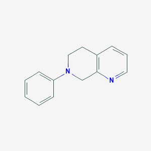 molecular formula C14H14N2 B13670374 7-Phenyl-5,6,7,8-tetrahydro-1,7-naphthyridine 