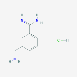 molecular formula C8H12ClN3 B13670579 3-(Aminomethyl)benzimidamide hydrochloride 