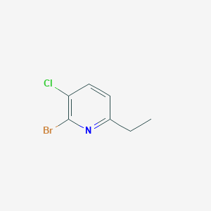 molecular formula C7H7BrClN B13670590 2-Bromo-3-chloro-6-ethylpyridine 