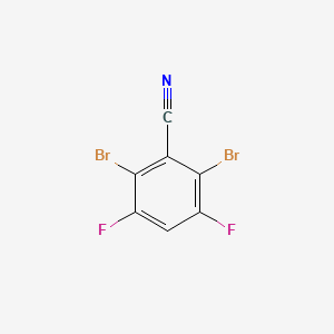 molecular formula C7HBr2F2N B13670594 2,6-Dibromo-3,5-difluorobenzonitrile 