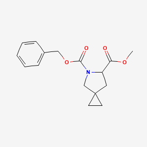 molecular formula C16H19NO4 B13670645 Methyl (S)-5-Cbz-5-azaspiro[2.4]heptane-6-carboxylate 