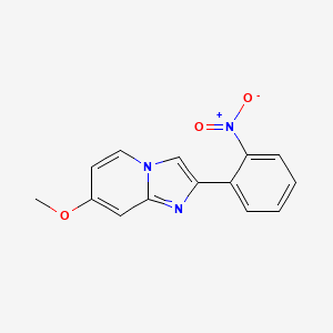 molecular formula C14H11N3O3 B13670716 7-Methoxy-2-(2-nitrophenyl)imidazo[1,2-a]pyridine 