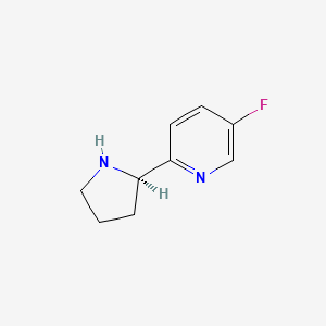 molecular formula C9H11FN2 B13670755 (R)-5-Fluoro-2-(pyrrolidin-2-yl)pyridine 