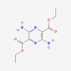 molecular formula C10H14N4O4 B13670758 Diethyl 3,6-diaminopyrazine-2,5-dicarboxylate 