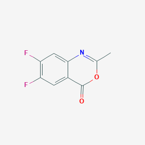 molecular formula C9H5F2NO2 B13670761 6,7-difluoro-2-methyl-4H-benzo[d][1,3]oxazin-4-one 