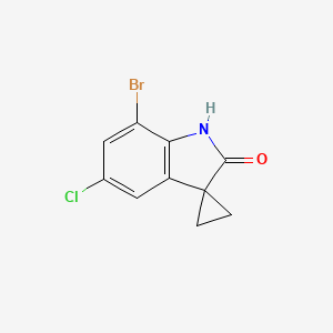 molecular formula C10H7BrClNO B13670814 7'-Bromo-5'-chlorospiro[cyclopropane-1,3'-indolin]-2'-one 