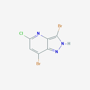 molecular formula C6H2Br2ClN3 B13670823 3,7-Dibromo-5-chloro-1H-pyrazolo[4,3-b]pyridine 