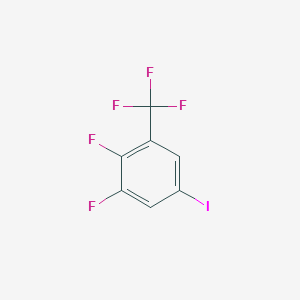 molecular formula C7H2F5I B13670831 1,2-Difluoro-5-iodo-3-(trifluoromethyl)benzene 