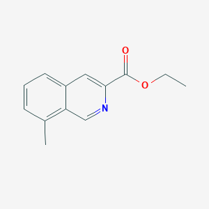 molecular formula C13H13NO2 B13670853 Ethyl 8-methylisoquinoline-3-carboxylate 