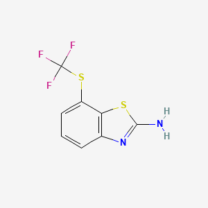 molecular formula C8H5F3N2S2 B13670861 7-((Trifluoromethyl)thio)benzo[d]thiazol-2-amine 