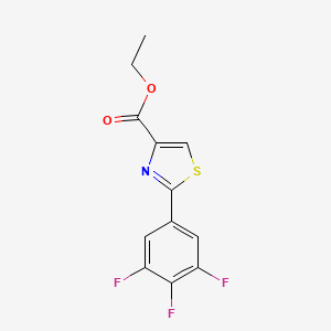 molecular formula C12H8F3NO2S B13670968 Ethyl 2-(3,4,5-Trifluorophenyl)thiazole-4-carboxylate 