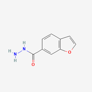 molecular formula C9H8N2O2 B13670996 Benzofuran-6-carbohydrazide 