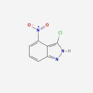 molecular formula C7H4ClN3O2 B1367118 3-氯-4-硝基-1H-吲唑 CAS No. 54768-47-7