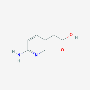 molecular formula C7H8N2O2 B1367121 2-(6-氨基吡啶-3-基)乙酸 CAS No. 39658-45-2