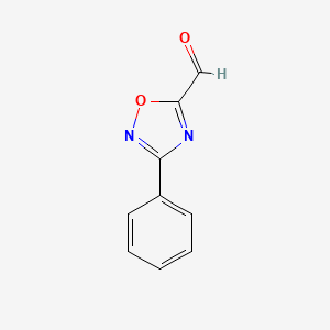 molecular formula C9H6N2O2 B1367125 3-Phenyl-1,2,4-oxadiazole-5-carbaldehyde CAS No. 73217-75-1